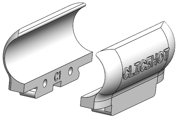 vue 3D de la fixation clicSHOT